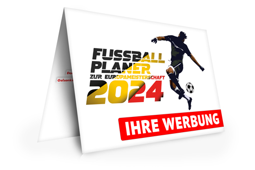 Fussballplaner zur Europameisterschaft 2024 - MIT LOGO ZUM HOCHLADEN EM Planer 2024, gefalzt, Titelseite