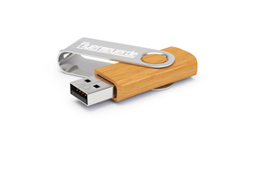 USB-Sticks Holz mit Aluminiumbügel